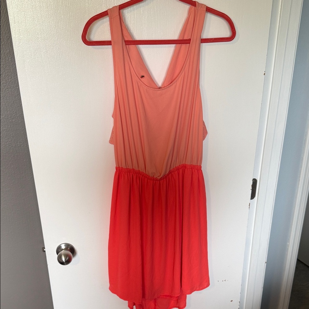 Ombre Coral Sleeveless Dress